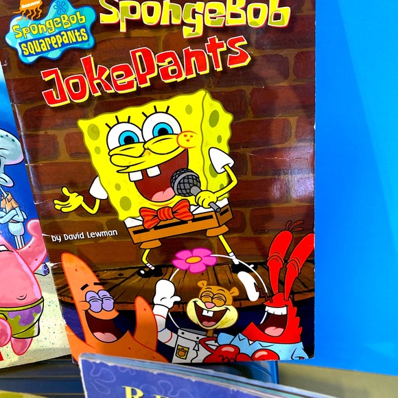 SPONGEBOB SQUAREPANTS NICK JR VINTAGE BUNDLE CUDDLE PLUSH & 5 SPONGEBOB BOOKS - Picture 10 of 15